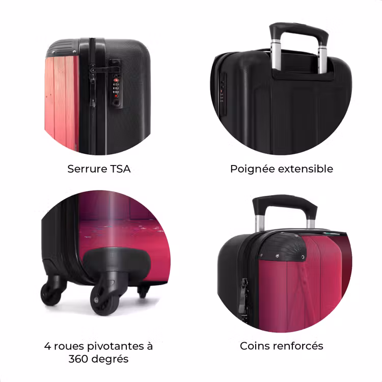 Valise - Un chat blanc se faufile à travers une porte rose — 8