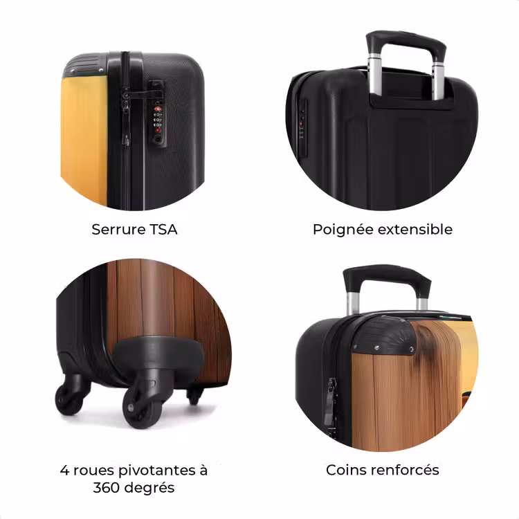 Valise - Un singe derrière un mur en bois — 8