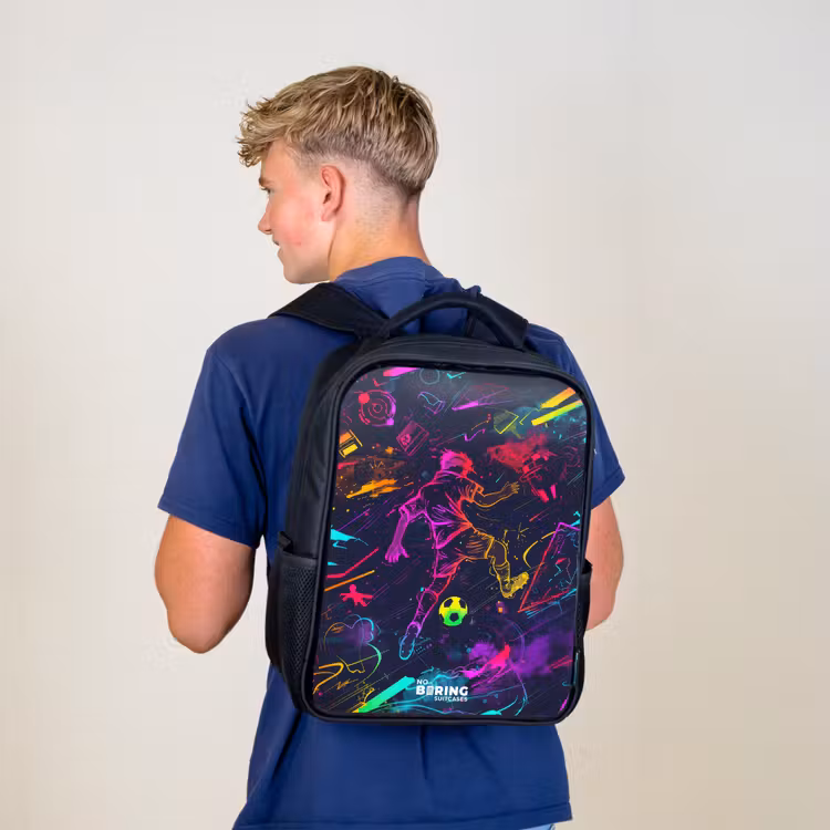 Sac à dos enfant - Noir - Football de rue aux couleurs de l'espace — 5