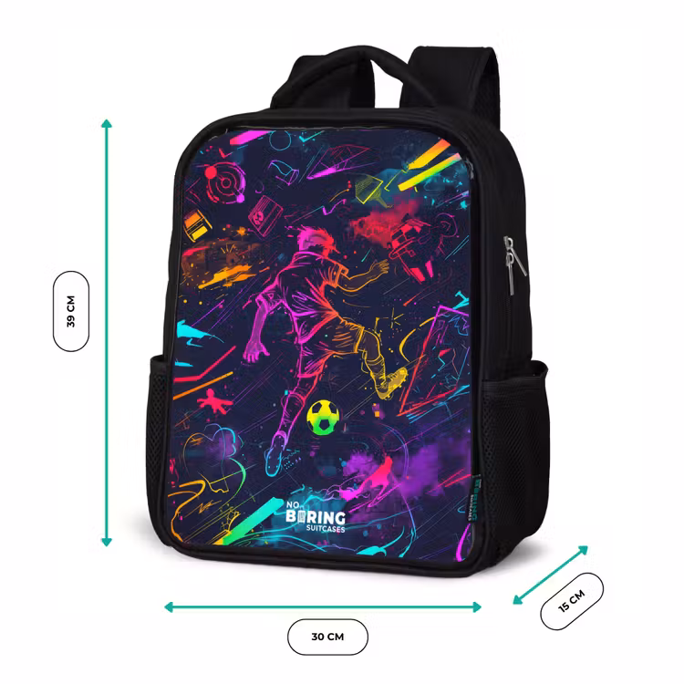 Sac à dos enfant - Noir - Football de rue aux couleurs de l'espace — 8