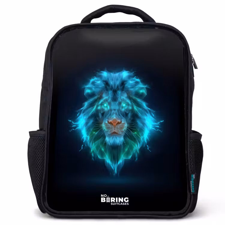Sac à dos enfant - Noir - Lion lumineux — 1