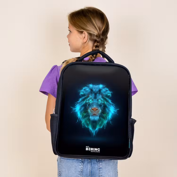 Sac à dos enfant - Noir - Lion lumineux — 4