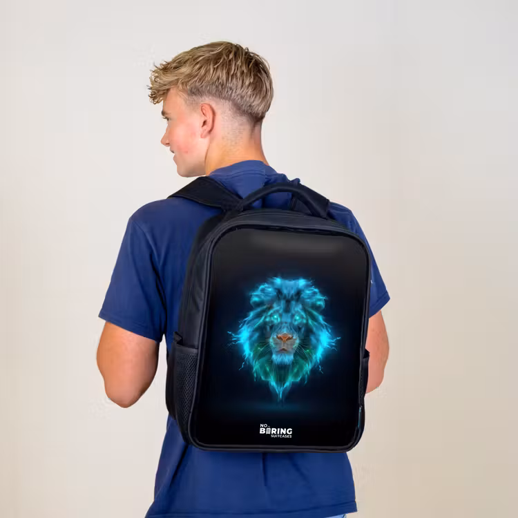 Sac à dos enfant - Noir - Lion lumineux — 5