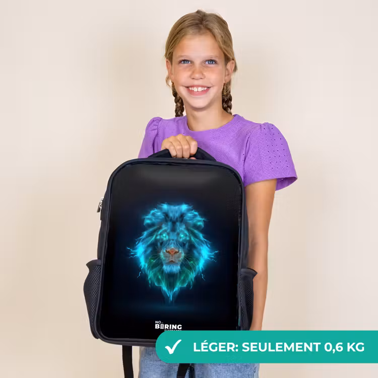 Sac à dos enfant - Noir - Lion lumineux — 9
