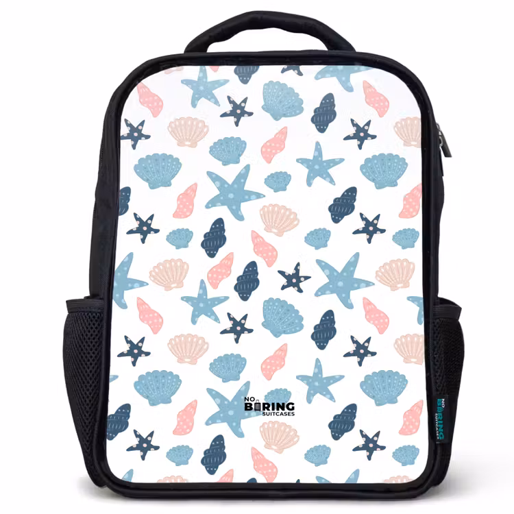 Sac à dos enfant - Noir - Motif coquillage coloré — 1