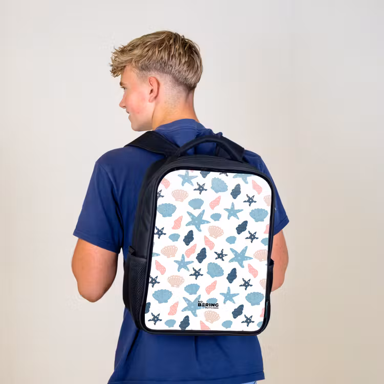 Sac à dos enfant - Noir - Motif coquillage coloré — 5