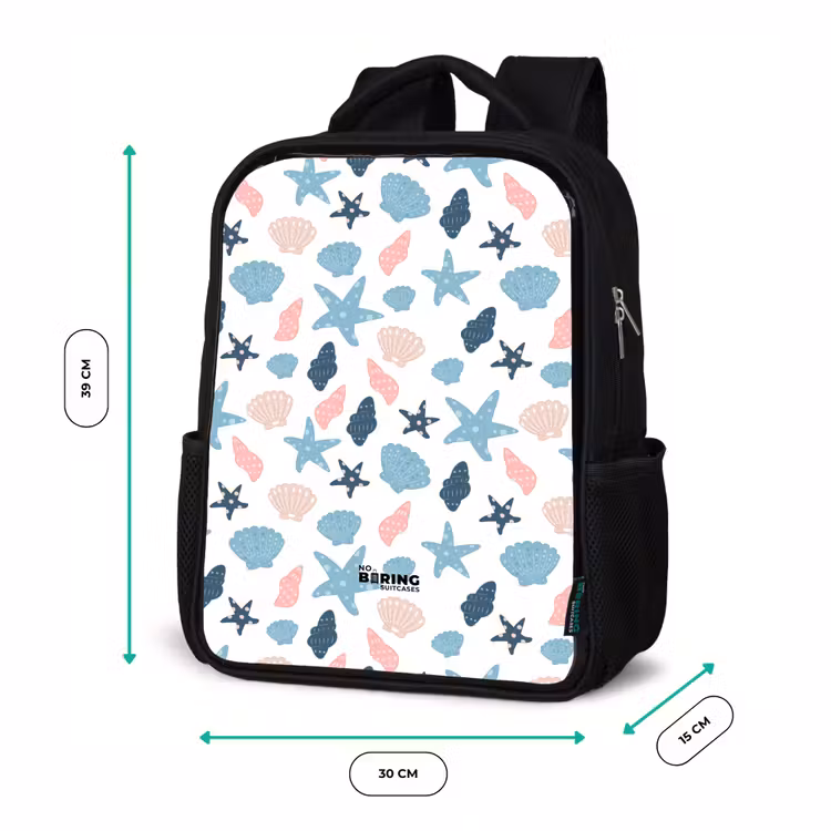 Sac à dos enfant - Noir - Motif coquillage coloré — 7