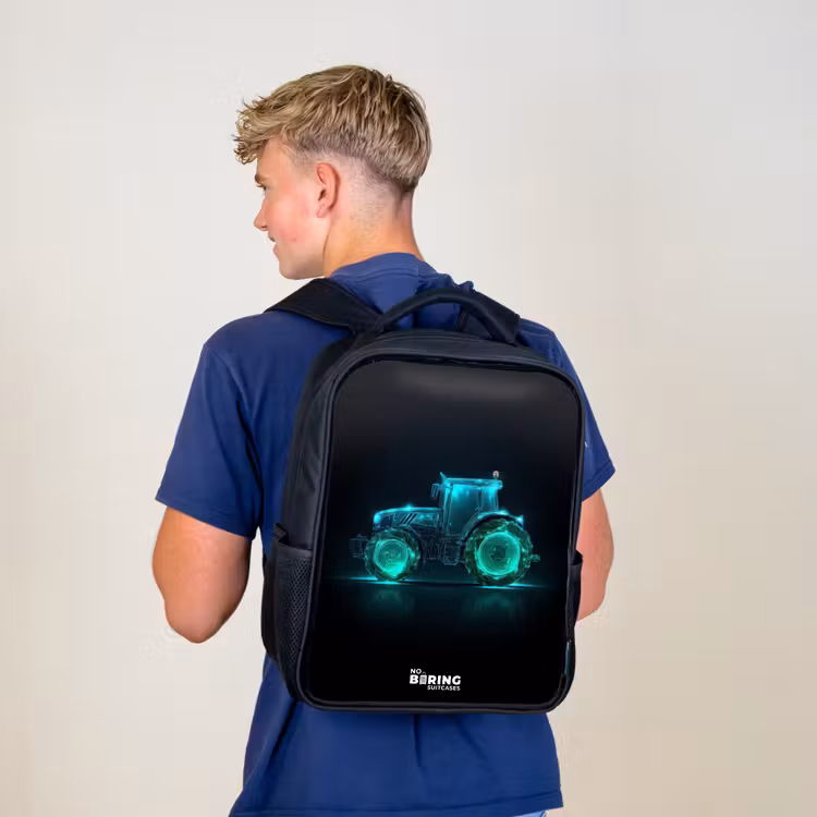Sac à dos enfant - Noir - Neontractor sur fond noir — 5