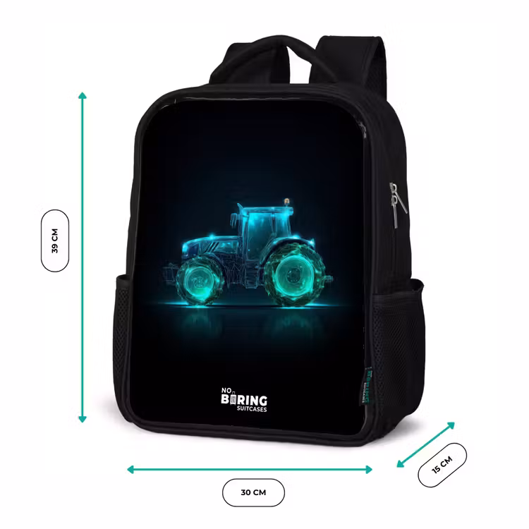 Sac à dos enfant - Noir - Neontractor sur fond noir — 8