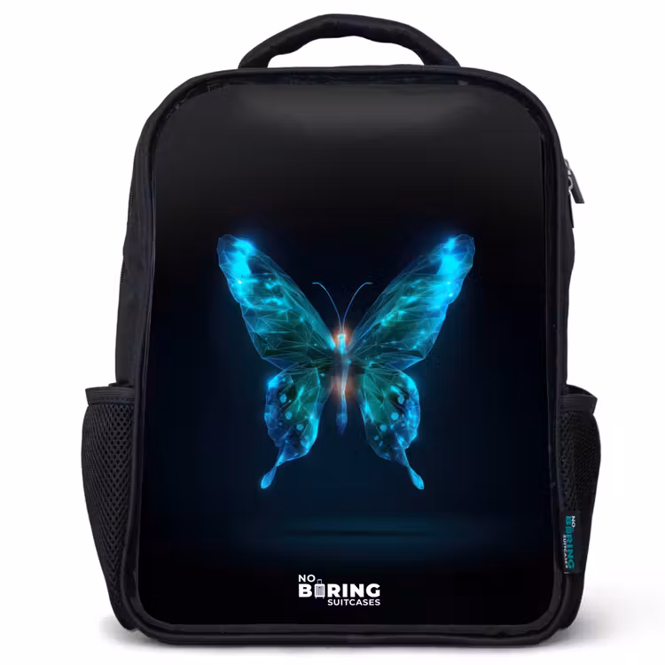 Sac à dos enfant - Noir - Papillon numérique magique — 1