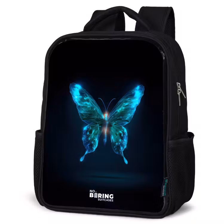 Sac à dos enfant - Noir - Papillon numérique magique — 6