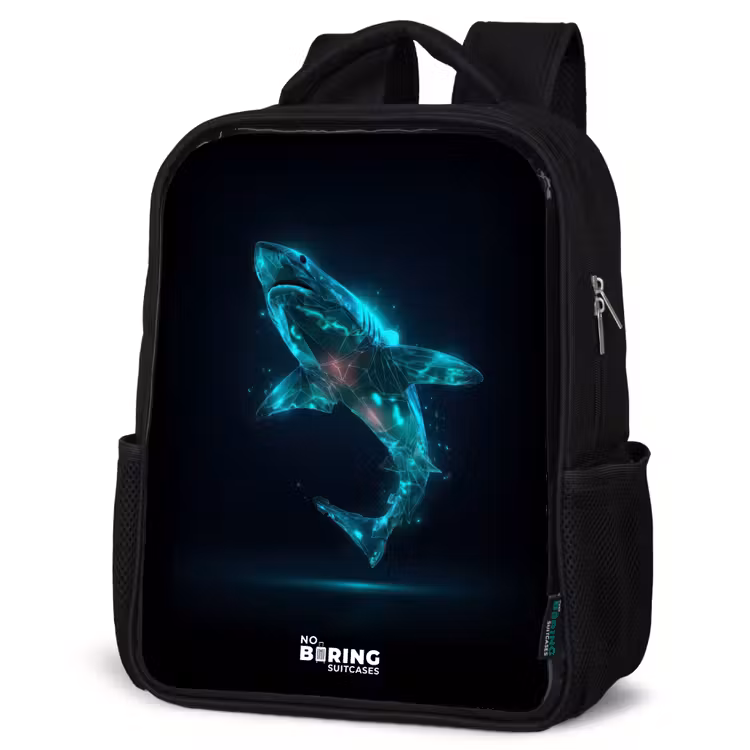 Sac à dos enfant - Noir - Puissance du requin numérique — 6
