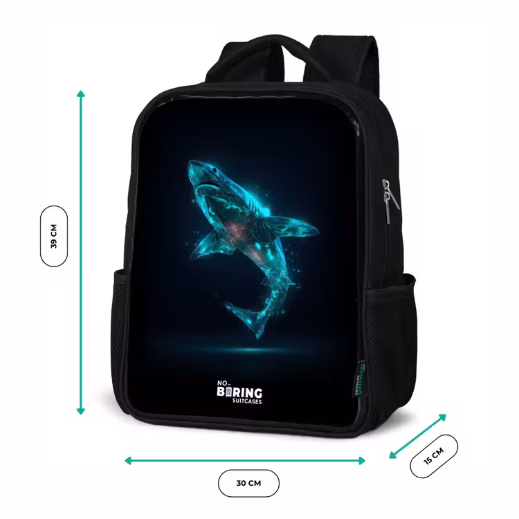 Sac à dos enfant - Noir - Puissance du requin numérique — 8