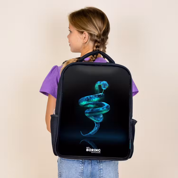 Sac à dos enfant - Noir - Tuyau numérique en forme de spirale — 4