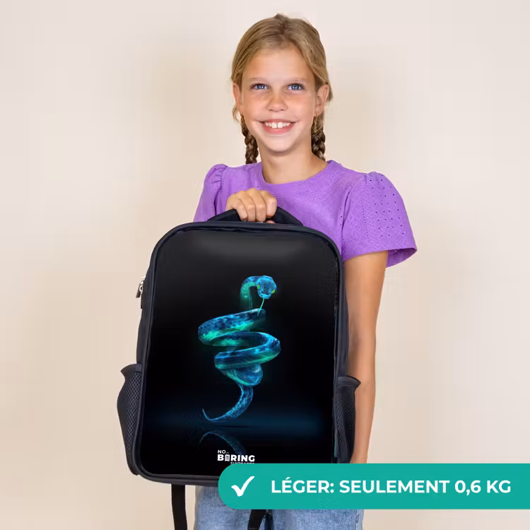 Sac à dos enfant - Noir - Tuyau numérique en forme de spirale — 9