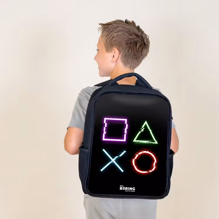 Sac à dos enfant - Noir - Boutons de console de jeu — 2