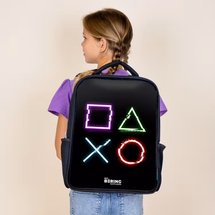 Sac à dos enfant - Noir - Boutons de console de jeu — 4
