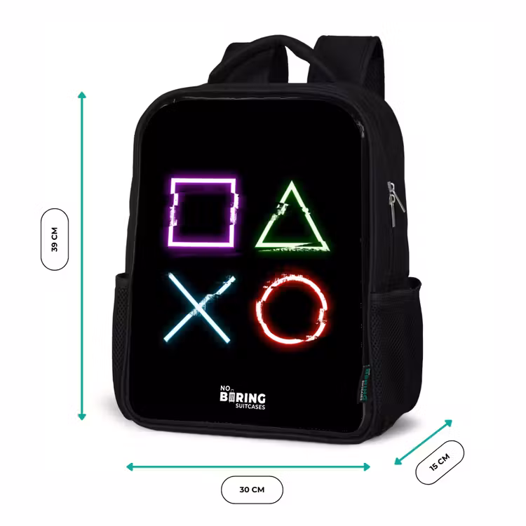 Sac à dos enfant - Noir - Boutons de console de jeu — 8