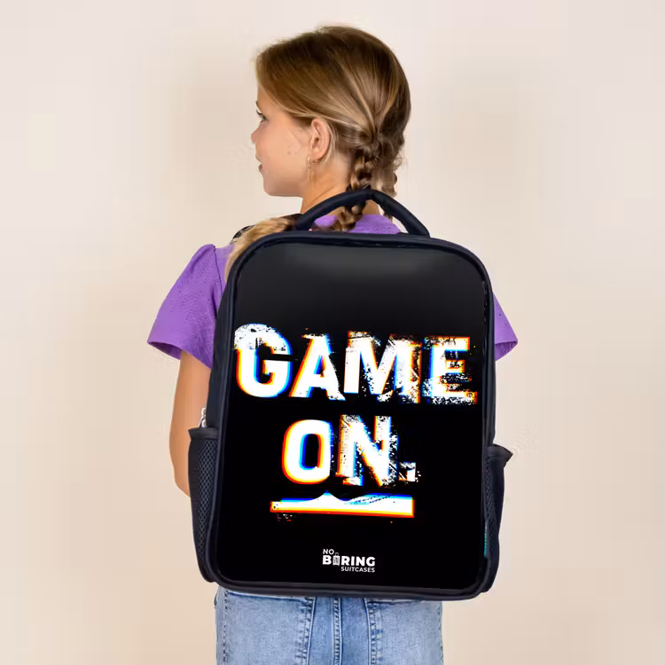 Sac à dos enfant - Noir - Le jeu en noir et blanc — 4