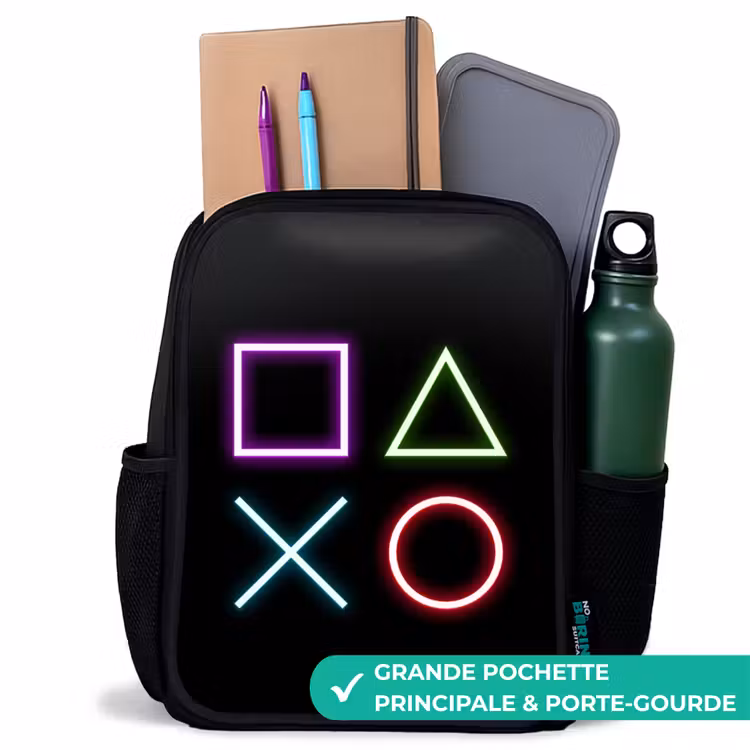 Sac à dos enfant - Noir - Symboles néonverbaux — 10