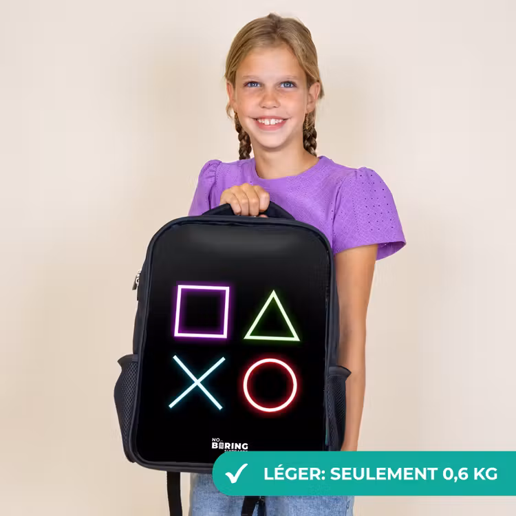 Sac à dos enfant - Noir - Symboles néonverbaux — 9