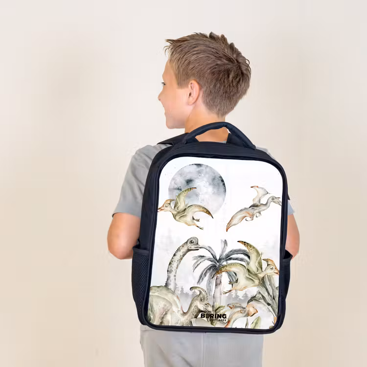 Sac à dos enfant - Noir - Des dinosaures dans la jungle — 2