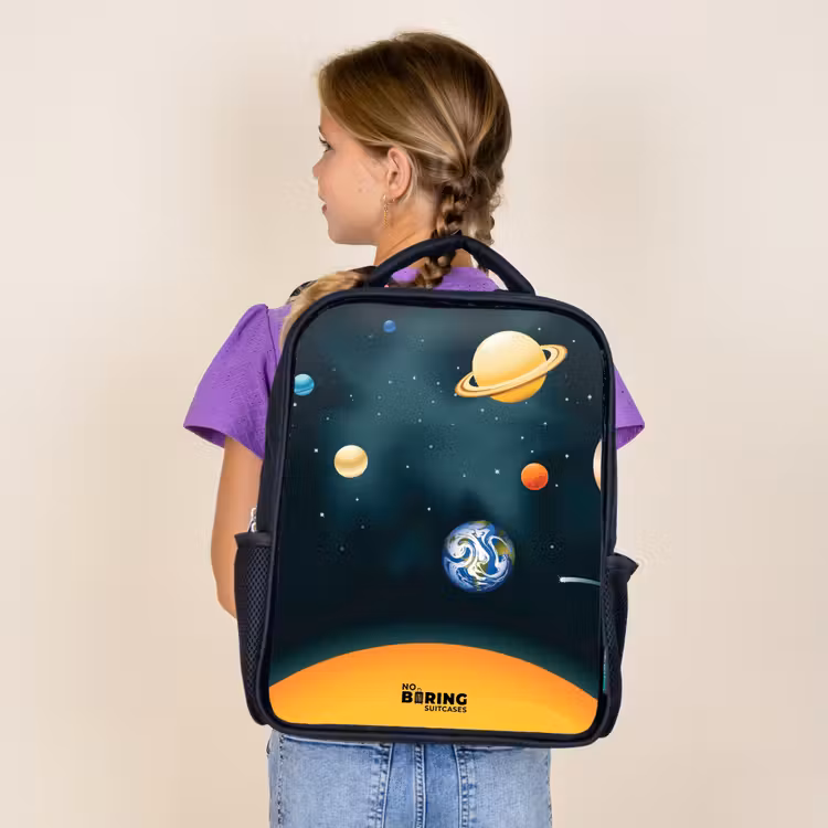 Sac à dos enfant - Noir - L'espace avec les planètes — 4