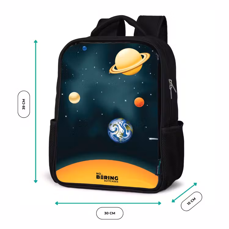Sac à dos enfant - Noir - L'espace avec les planètes — 8