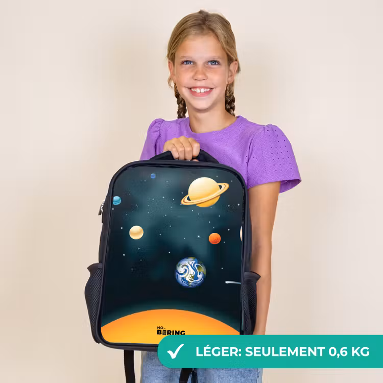 Sac à dos enfant - Noir - L'espace avec les planètes — 9