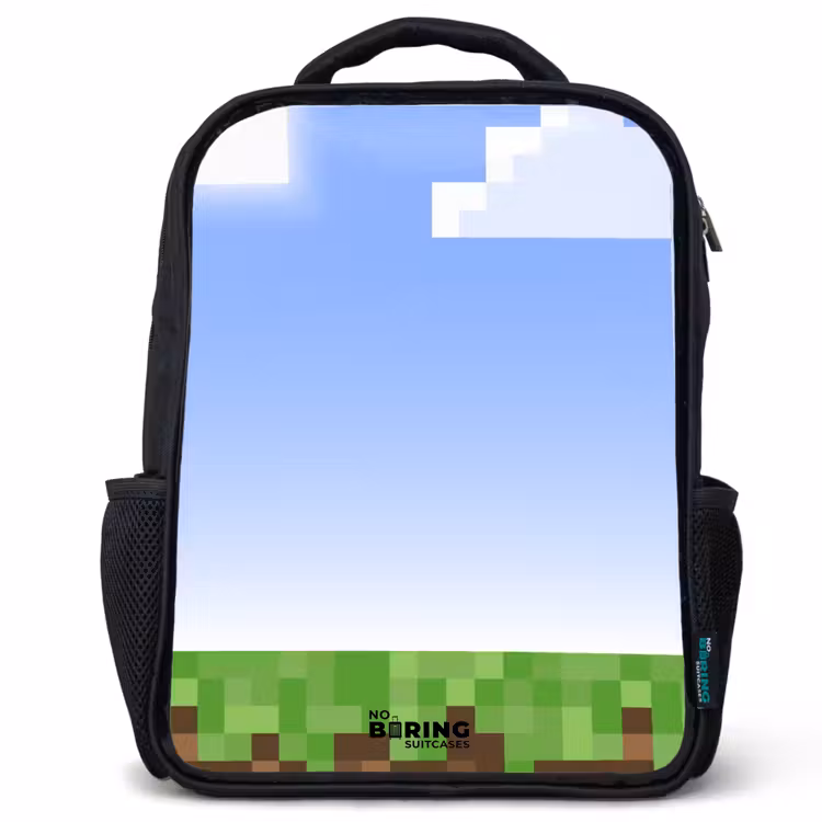 Sac à dos enfant - Noir - Monde de pixels — 1