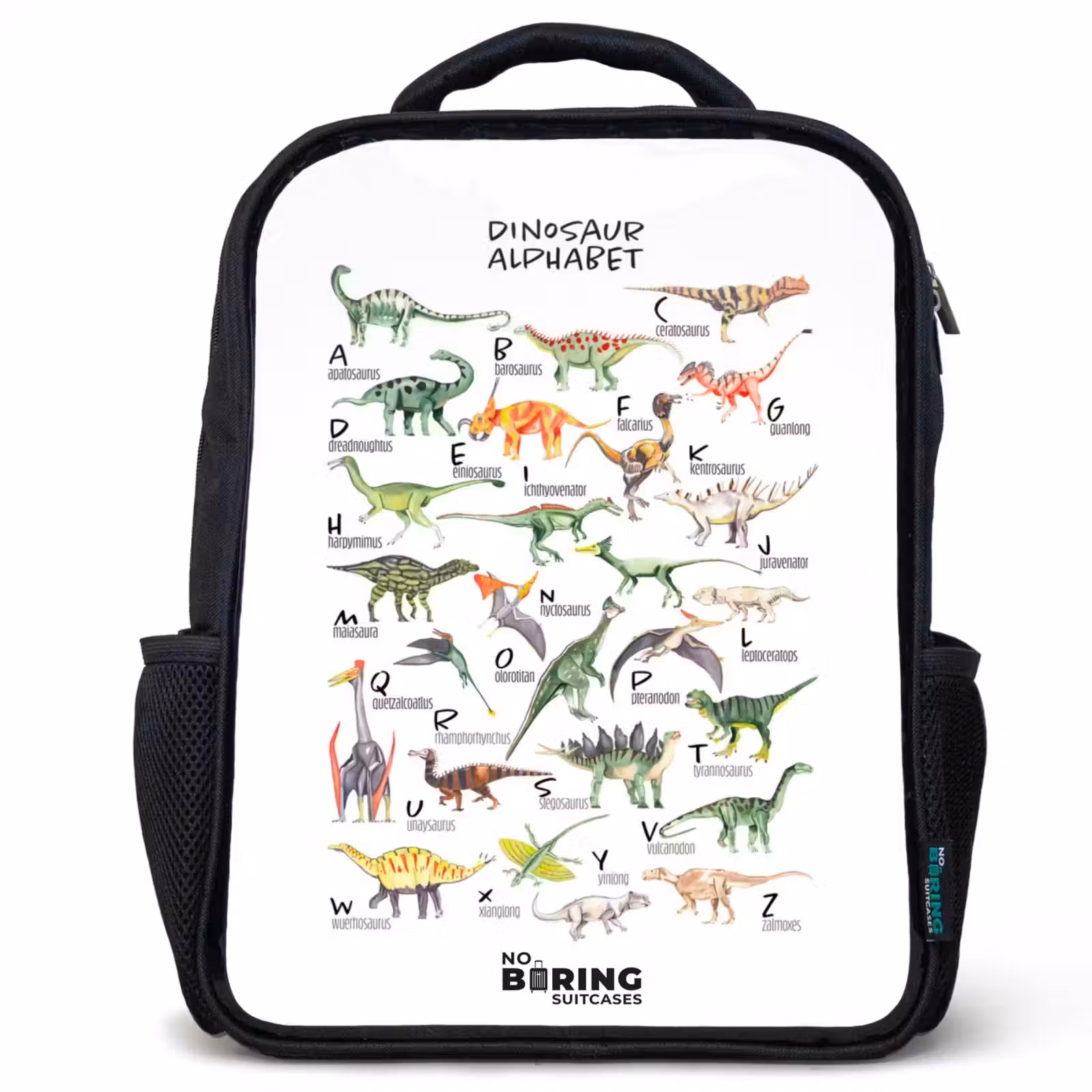 Sac à dos enfant - Noir - Alphabet des dinosaures — 1