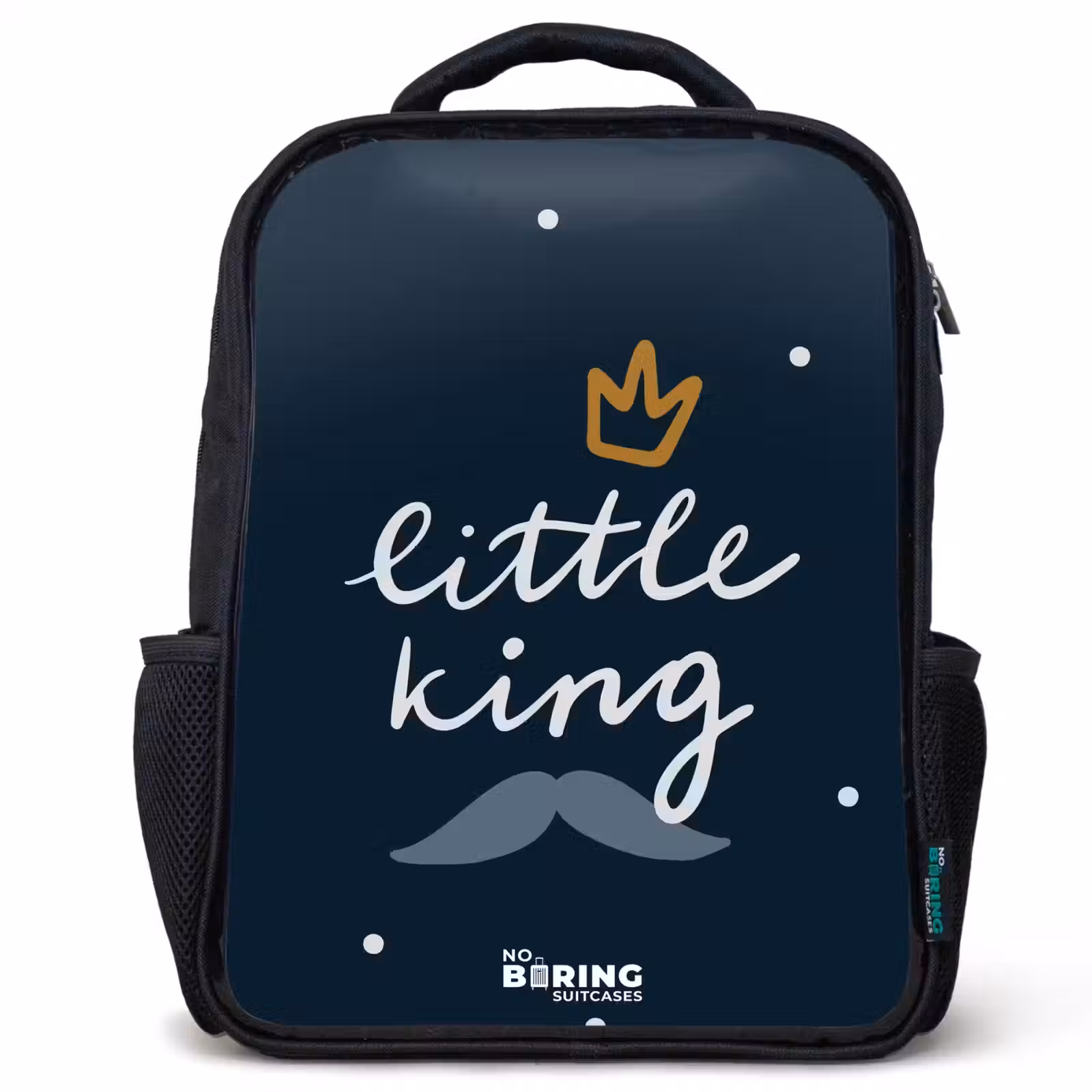 Sac à dos enfant - Noir - Petit roi à pois — 1