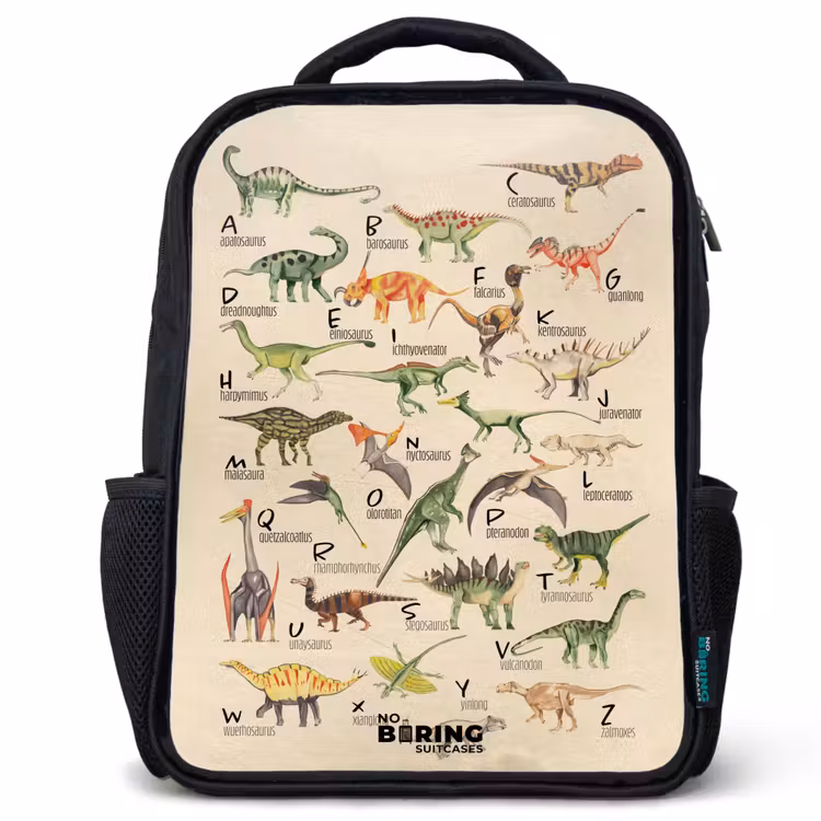Sac à dos enfant - Noir - Alphabet Dino — 1