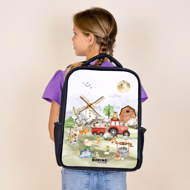 Sac à dos enfant - Noir - animaux de la ferme — 4