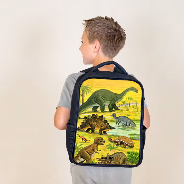 Sac à dos enfant - Noir - Dinos au bord de l'eau — 2