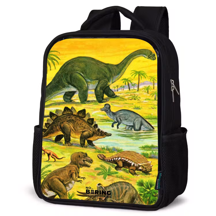 Sac à dos enfant - Noir - Dinos au bord de l'eau — 6