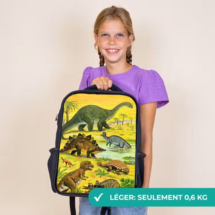 Sac à dos enfant - Noir - Dinos au bord de l'eau — 9