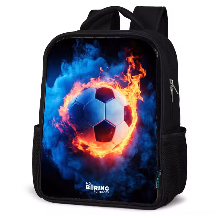 Sac à dos enfant - Noir - Le football sur le feu et sur la glace — 6