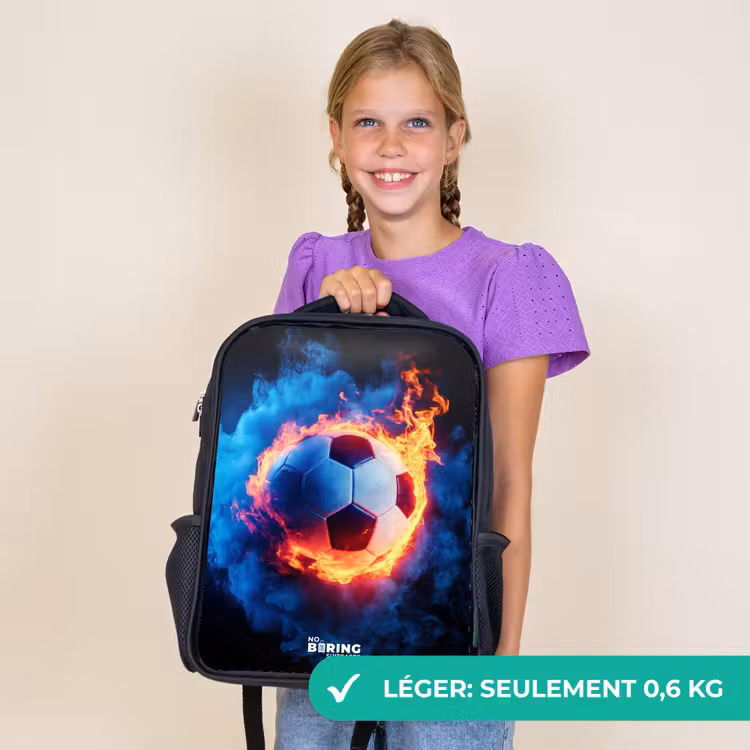 Sac à dos enfant - Noir - Le football sur le feu et sur la glace — 9