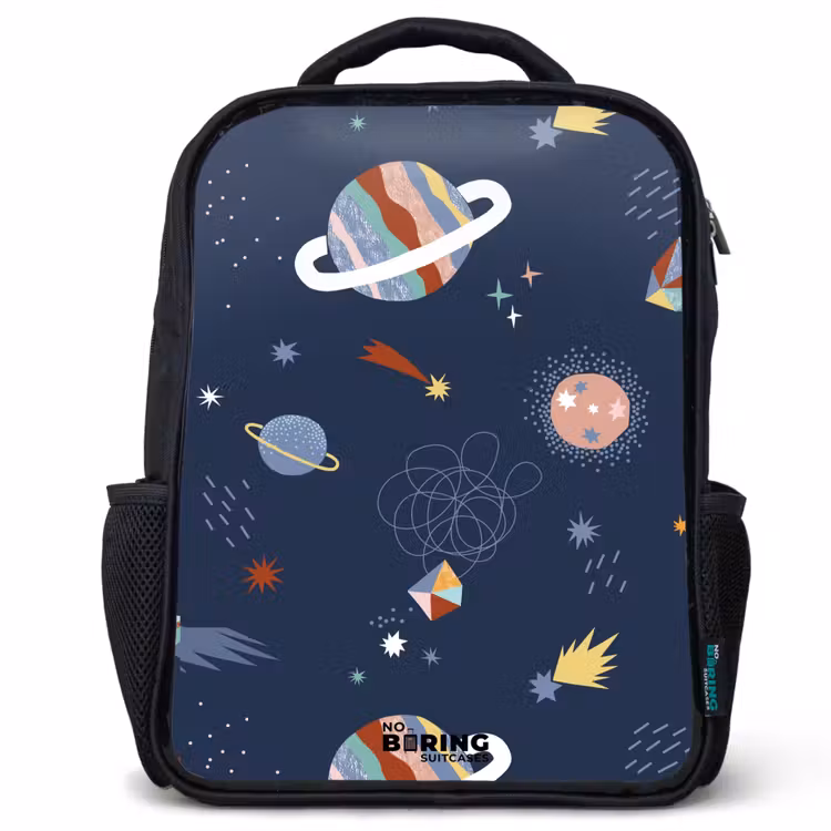 Sac à dos enfant - Noir - Les planètes dans le ciel — 1