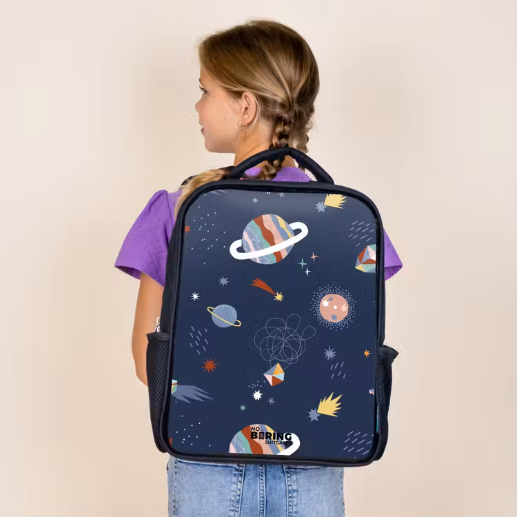 Sac à dos enfant - Noir - Les planètes dans le ciel — 4