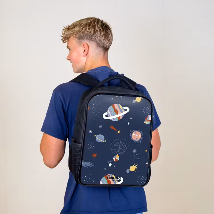 Sac à dos enfant - Noir - Les planètes dans le ciel — 5