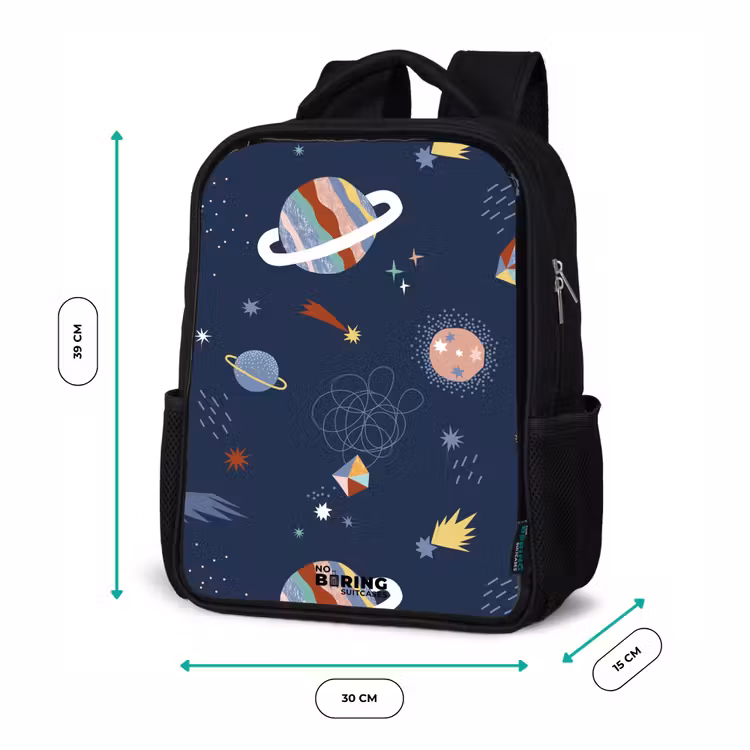 Sac à dos enfant - Noir - Les planètes dans le ciel — 8