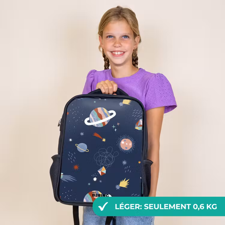 Sac à dos enfant - Noir - Les planètes dans le ciel — 9