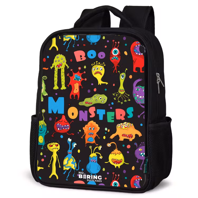 Sac à dos enfant - Noir - Modèle de monstres — 6