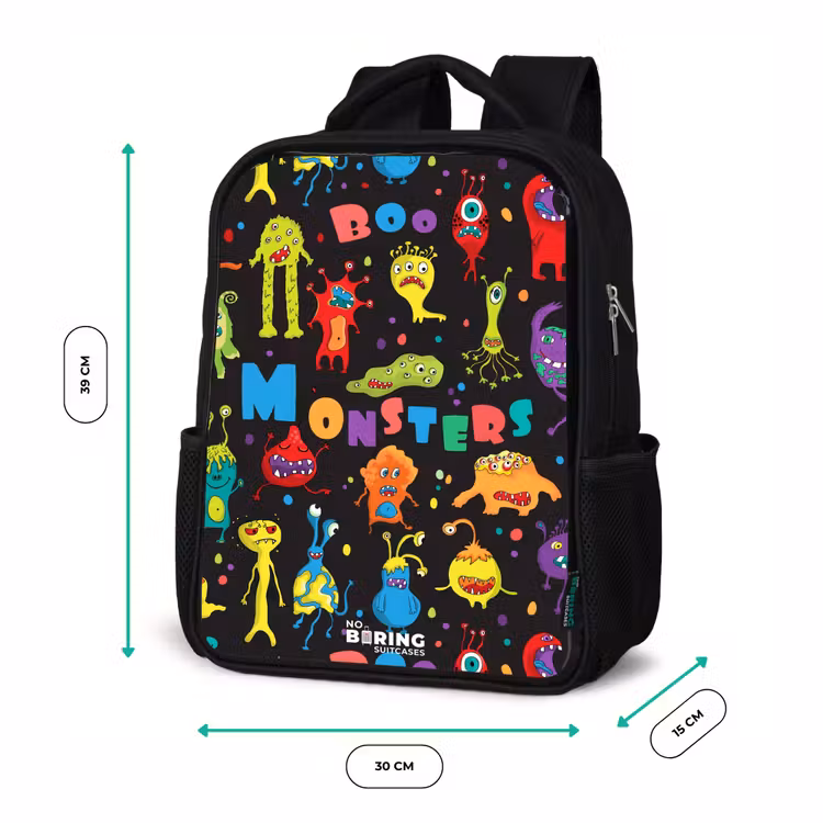 Sac à dos enfant - Noir - Modèle de monstres — 8