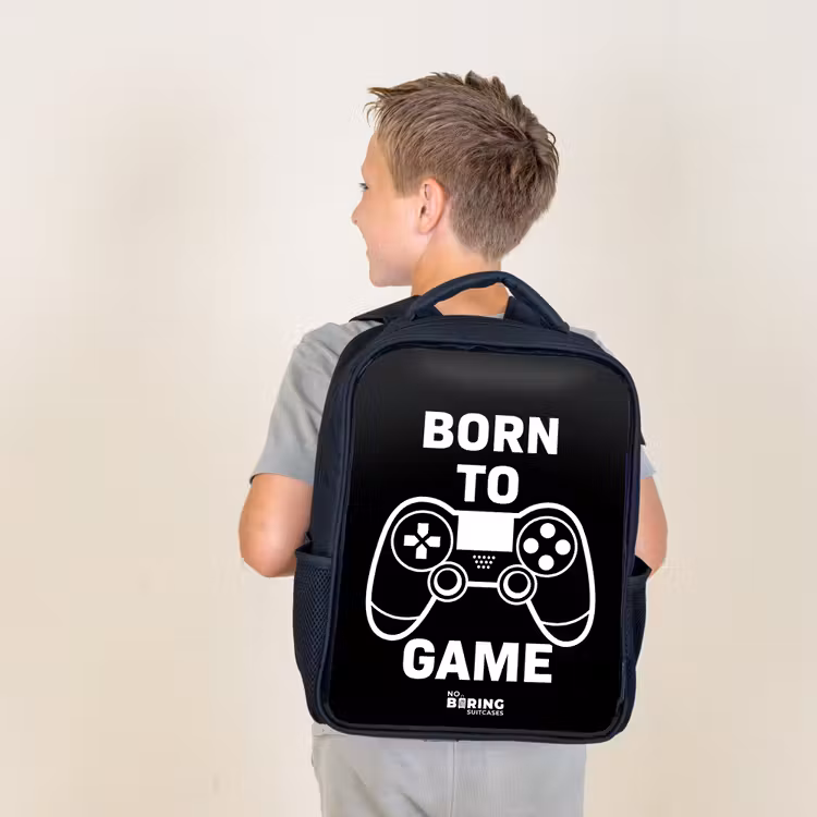Sac à dos enfant - Noir - Né pour jouer avec une manette — 2