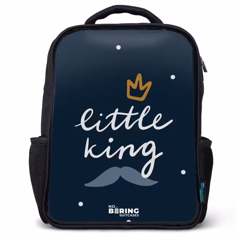 Sac à dos enfant - Noir - Petit roi à pois — 1