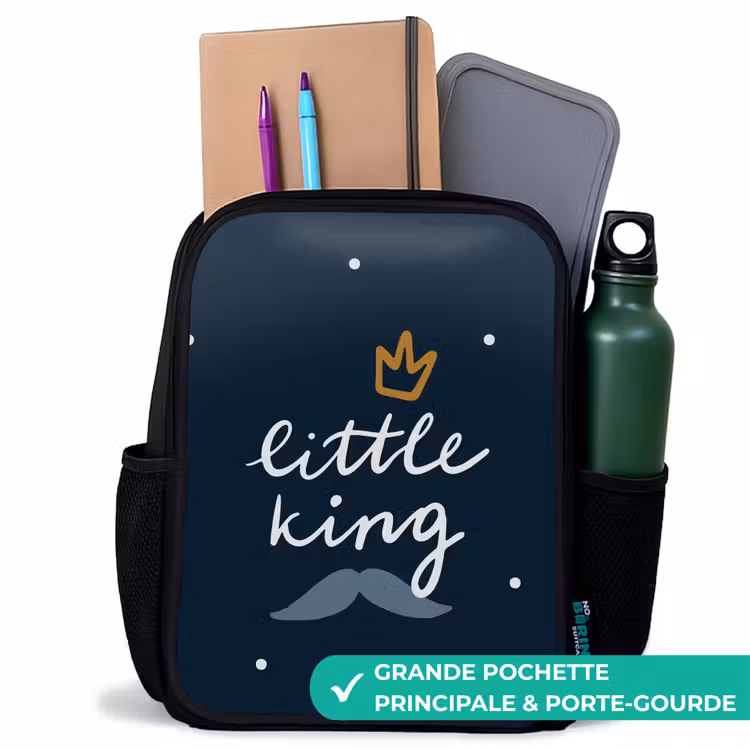 Sac à dos enfant - Noir - Petit roi à pois — 10