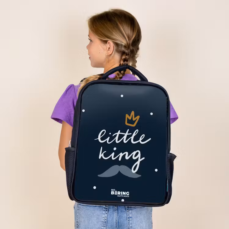 Sac à dos enfant - Noir - Petit roi à pois — 4